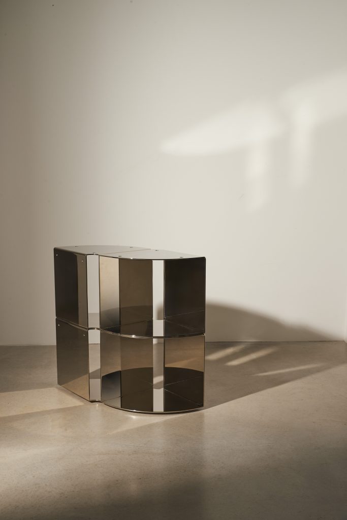 LELLO UNIT NICKEL PLATED vessel in nickel-plated aluminium - view 3