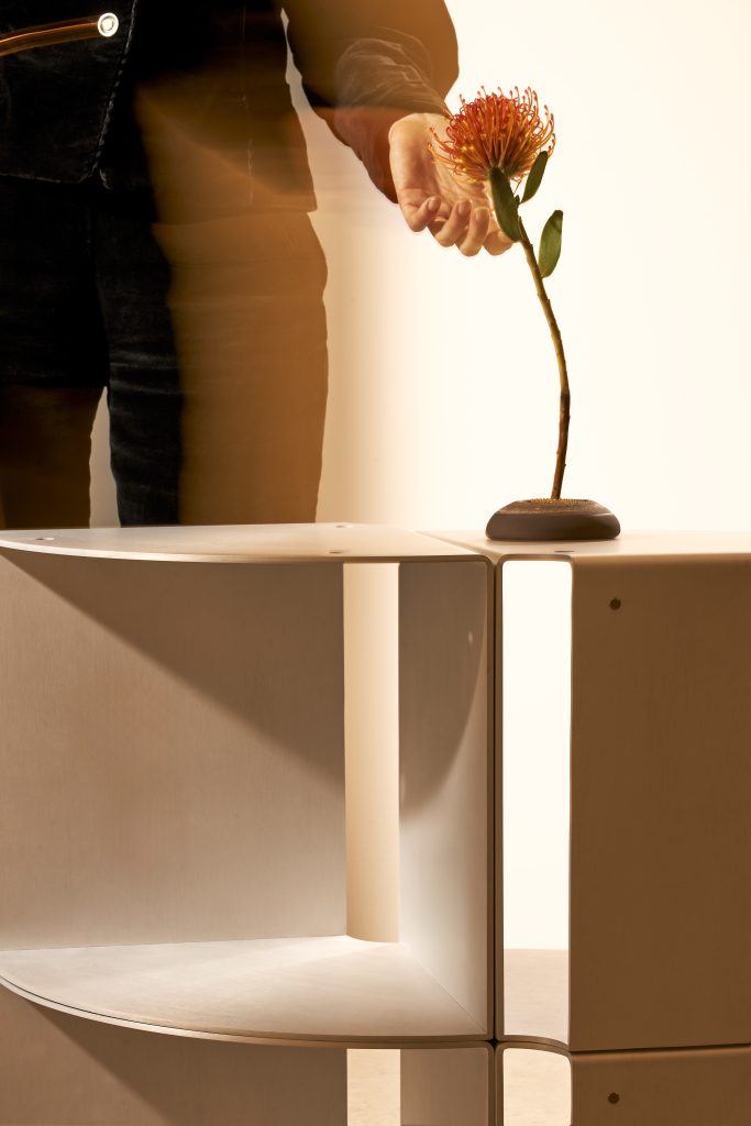 LELLO SATIN modular table in satin aluminium - view 2