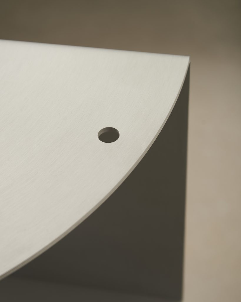 LELLO UNIT SATIN vessel in satin aluminium - view 3