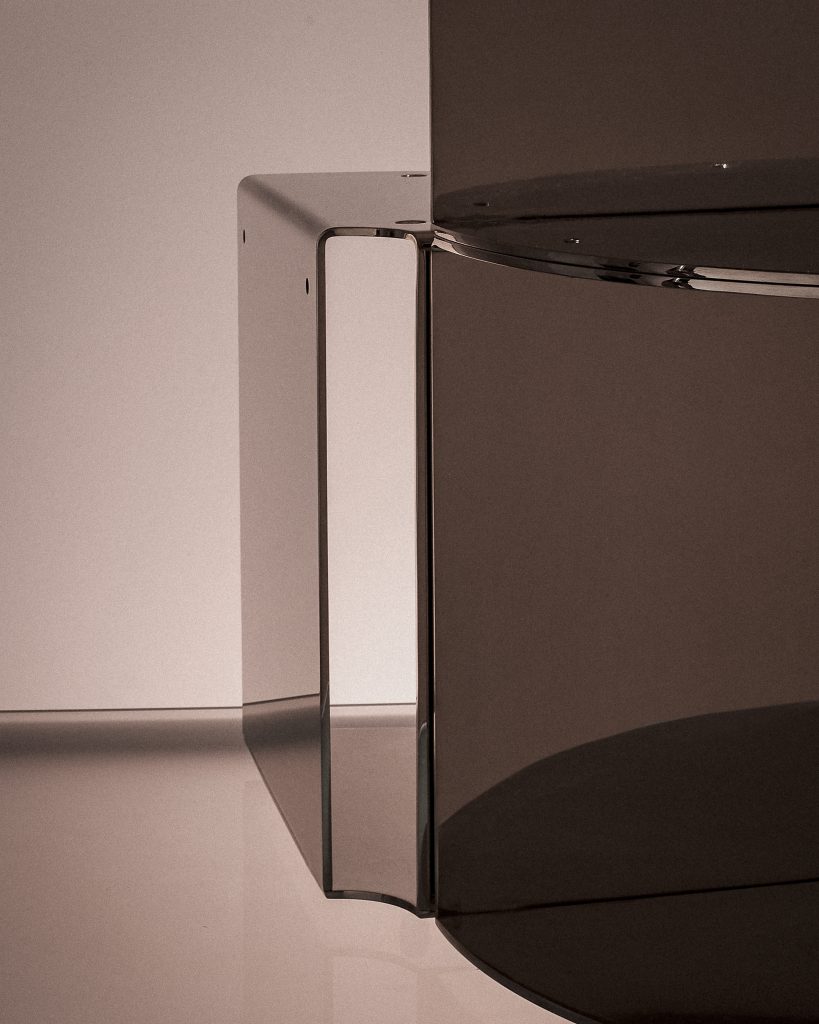 LELLO UNIT NICKEL PLATED vessel in nickel-plated aluminium - view 2