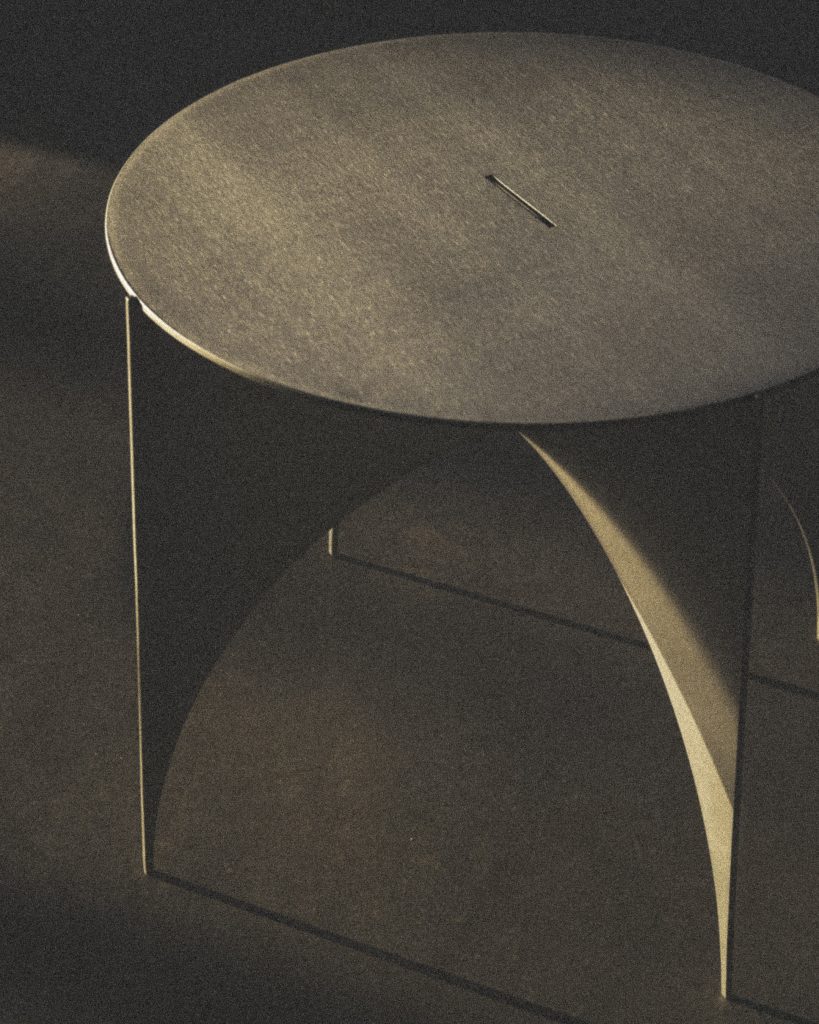 LINO side table in satin aluminium - view 5