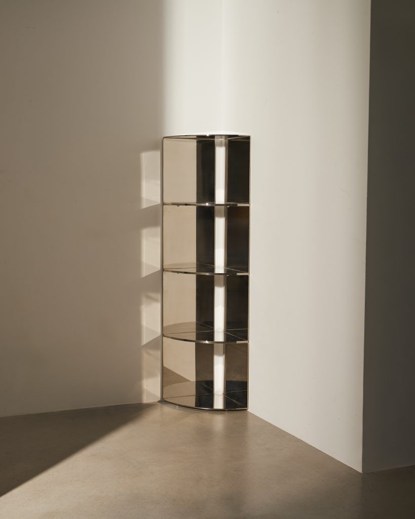 LELLO NICKEL PLATED modular table in nickel-plated aluminium - view 4